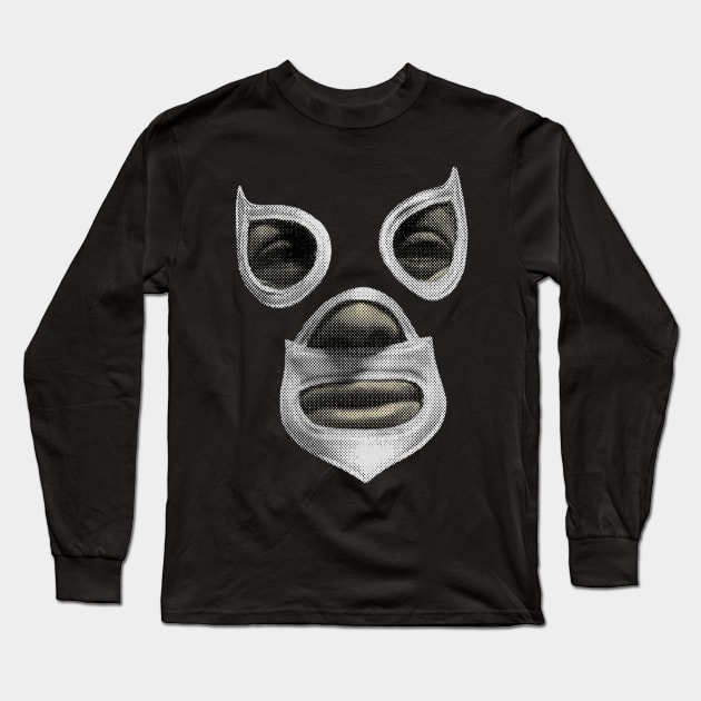 Feel-Ink Enmascarado Plata Mexican Wrestler Legend El Santo Long Sleeve T-Shirt by FeelInksense